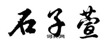 胡问遂石子萱行书个性签名怎么写