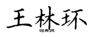 丁谦王林环楷书个性签名怎么写