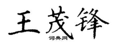 丁谦王茂锋楷书个性签名怎么写