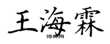 丁谦王海霖楷书个性签名怎么写