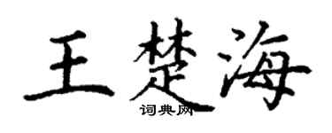 丁谦王楚海楷书个性签名怎么写