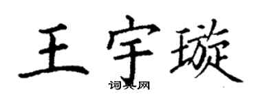 丁谦王宇璇楷书个性签名怎么写