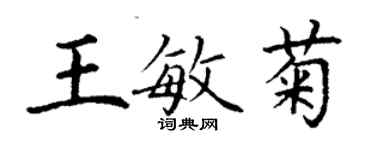 丁谦王敏菊楷书个性签名怎么写
