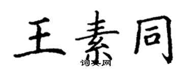 丁谦王素同楷书个性签名怎么写