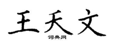 丁谦王夭文楷书个性签名怎么写