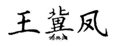 丁谦王冀凤楷书个性签名怎么写