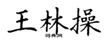 丁谦王林操楷书个性签名怎么写