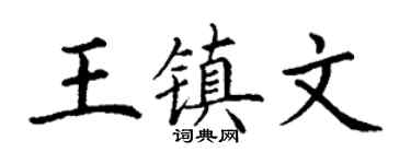 丁谦王镇文楷书个性签名怎么写