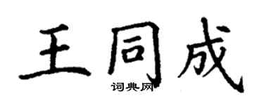 丁谦王同成楷书个性签名怎么写
