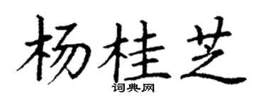 丁谦杨桂芝楷书个性签名怎么写