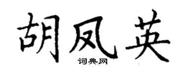 丁谦胡凤英楷书个性签名怎么写