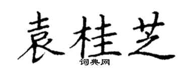 丁谦袁桂芝楷书个性签名怎么写