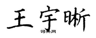 丁谦王宇晰楷书个性签名怎么写