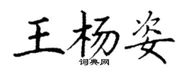 丁谦王杨姿楷书个性签名怎么写