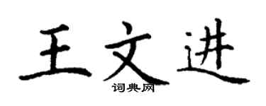 丁谦王文进楷书个性签名怎么写