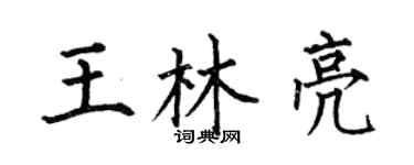 何伯昌王林亮楷书个性签名怎么写