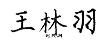 何伯昌王林羽楷书个性签名怎么写