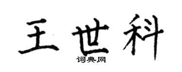 何伯昌王世科楷书个性签名怎么写