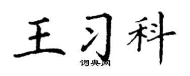 丁谦王习科楷书个性签名怎么写