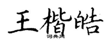 丁谦王楷皓楷书个性签名怎么写