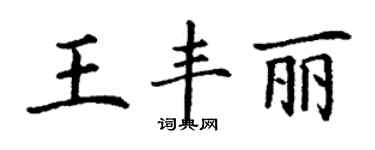 丁谦王丰丽楷书个性签名怎么写