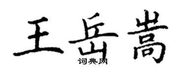 丁谦王岳嵩楷书个性签名怎么写