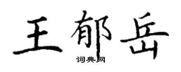 丁谦王郁岳楷书个性签名怎么写