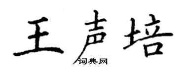 丁谦王声培楷书个性签名怎么写