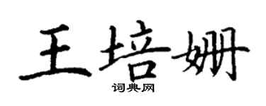 丁谦王培姗楷书个性签名怎么写