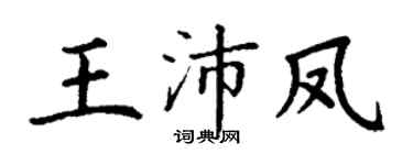 丁谦王沛凤楷书个性签名怎么写