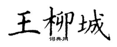 丁谦王柳城楷书个性签名怎么写