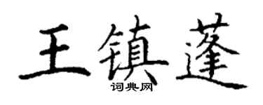 丁谦王镇蓬楷书个性签名怎么写