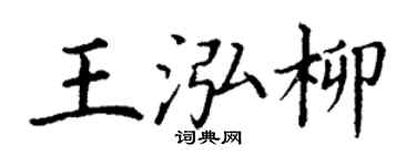 丁谦王泓柳楷书个性签名怎么写