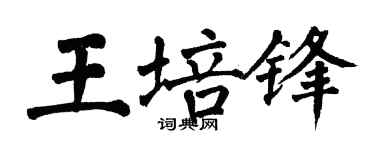 翁闿运王培锋楷书个性签名怎么写