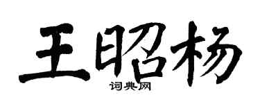 翁闿运王昭杨楷书个性签名怎么写