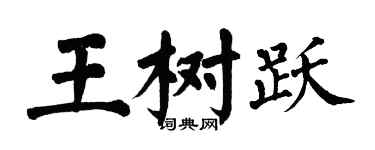 翁闿运王树跃楷书个性签名怎么写