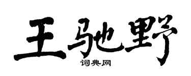 翁闿运王驰野楷书个性签名怎么写