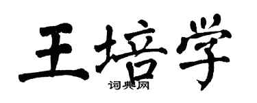 翁闿运王培学楷书个性签名怎么写