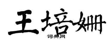 翁闿运王培姗楷书个性签名怎么写