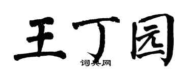 翁闿运王丁园楷书个性签名怎么写