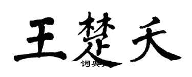 翁闿运王楚夭楷书个性签名怎么写