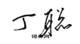 骆恒光丁聪草书个性签名怎么写