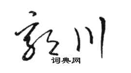 骆恒光郭川草书个性签名怎么写