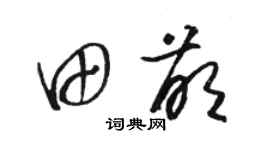 骆恒光田萌草书个性签名怎么写