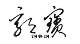 骆恒光郭宝草书个性签名怎么写