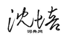 骆恒光沈培草书个性签名怎么写