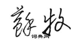骆恒光苏牧草书个性签名怎么写