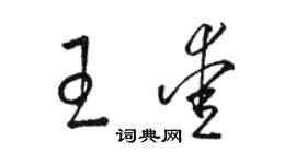 骆恒光王爱草书个性签名怎么写