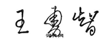 骆恒光王勇智草书个性签名怎么写