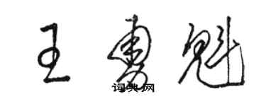 骆恒光王勇魁草书个性签名怎么写